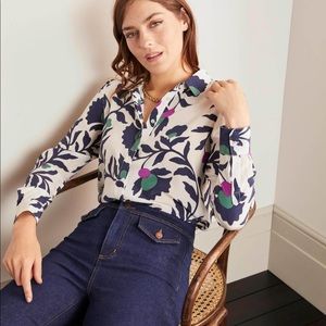 Boden “The Silk Shirt” in Wild Bramble